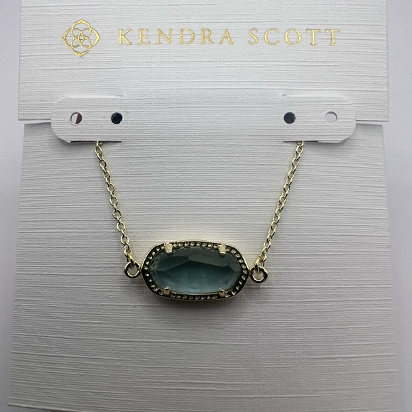NWT Kendra Scott Elaina Gold Adjustable Chain Bracelet in Light Blue Illusion - Picture 4 of 16